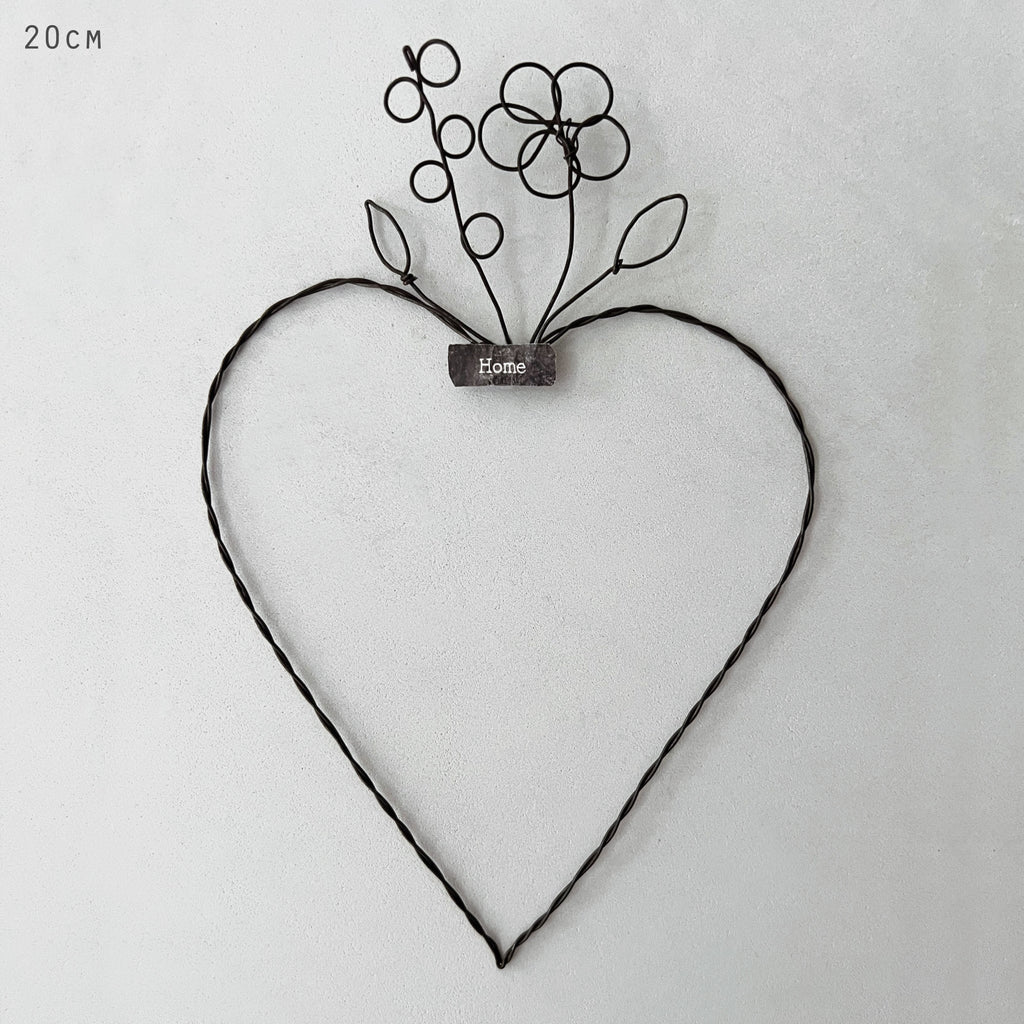 East of India Large Metal Hanging Heart - Home
