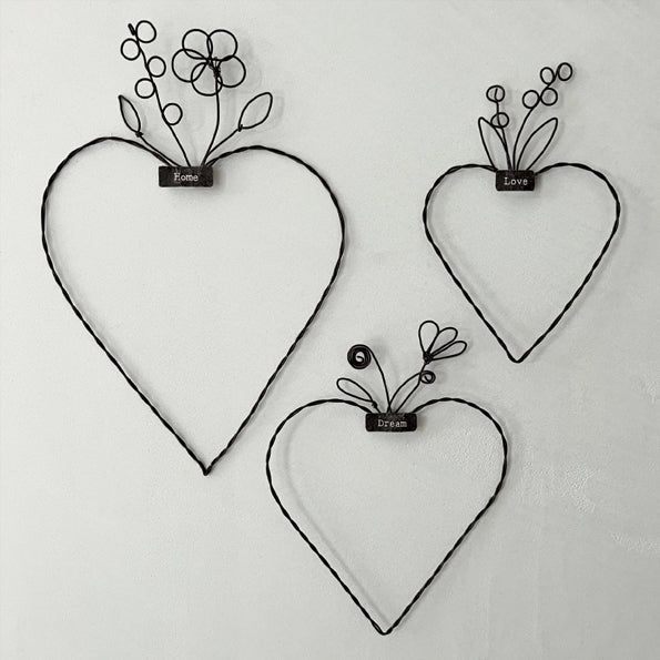 East of India Large Metal Hanging Heart - Home