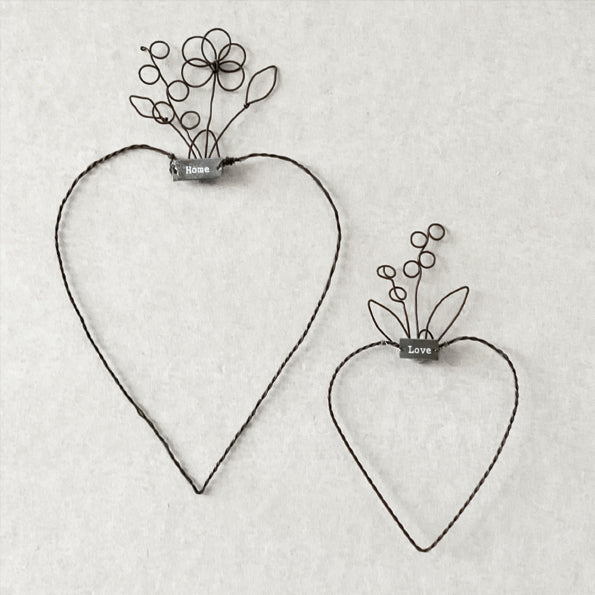 East of India Large Metal Hanging Heart - Home