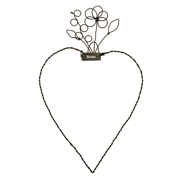 East of India Large Metal Hanging Heart - Home