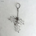 East of India Wire Hanging Holly Decoration