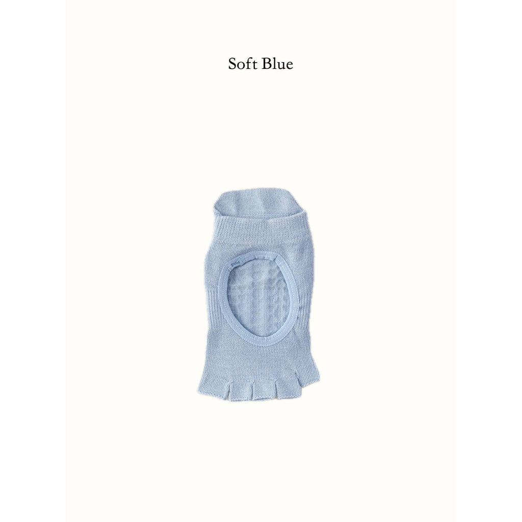 Toeless Grip Socks for Yoga & Pilates - Soft blue