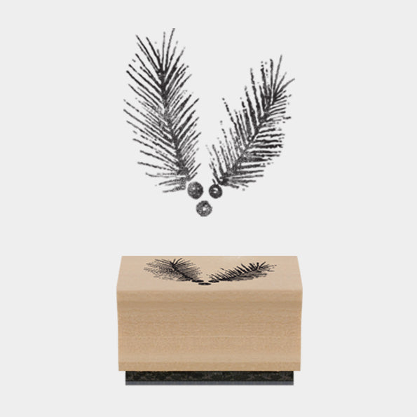 East of India Fir Branch Rubber Stamp