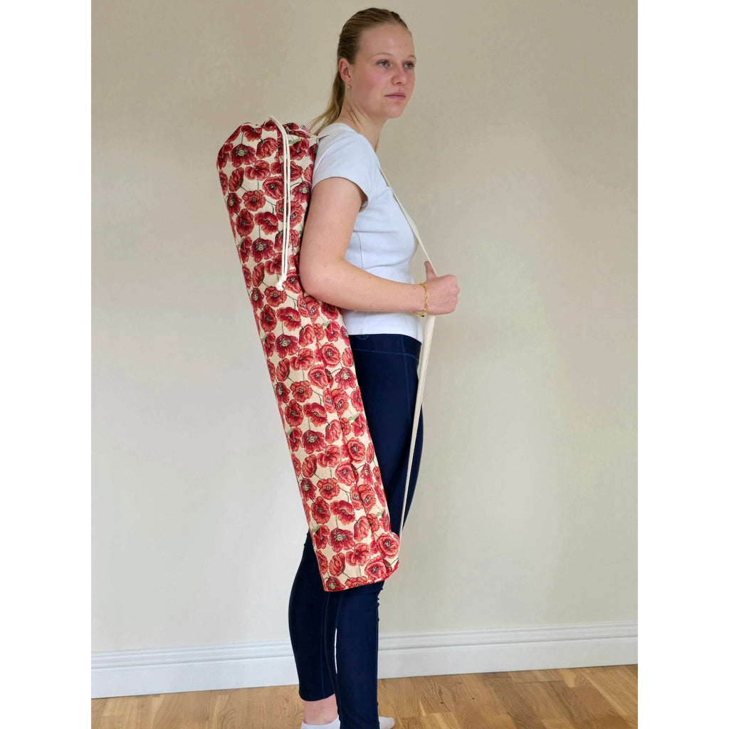 Tapestry Yoga & Pilates Mat Bag - Poppies
