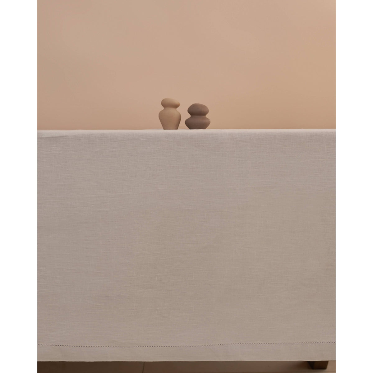 Linen Tablecloth with Hemstitch Border