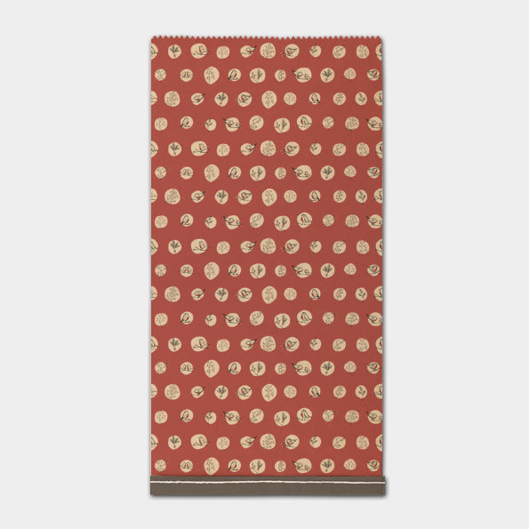 East of India Paper Gift Sack - Kraft robins & rosehips