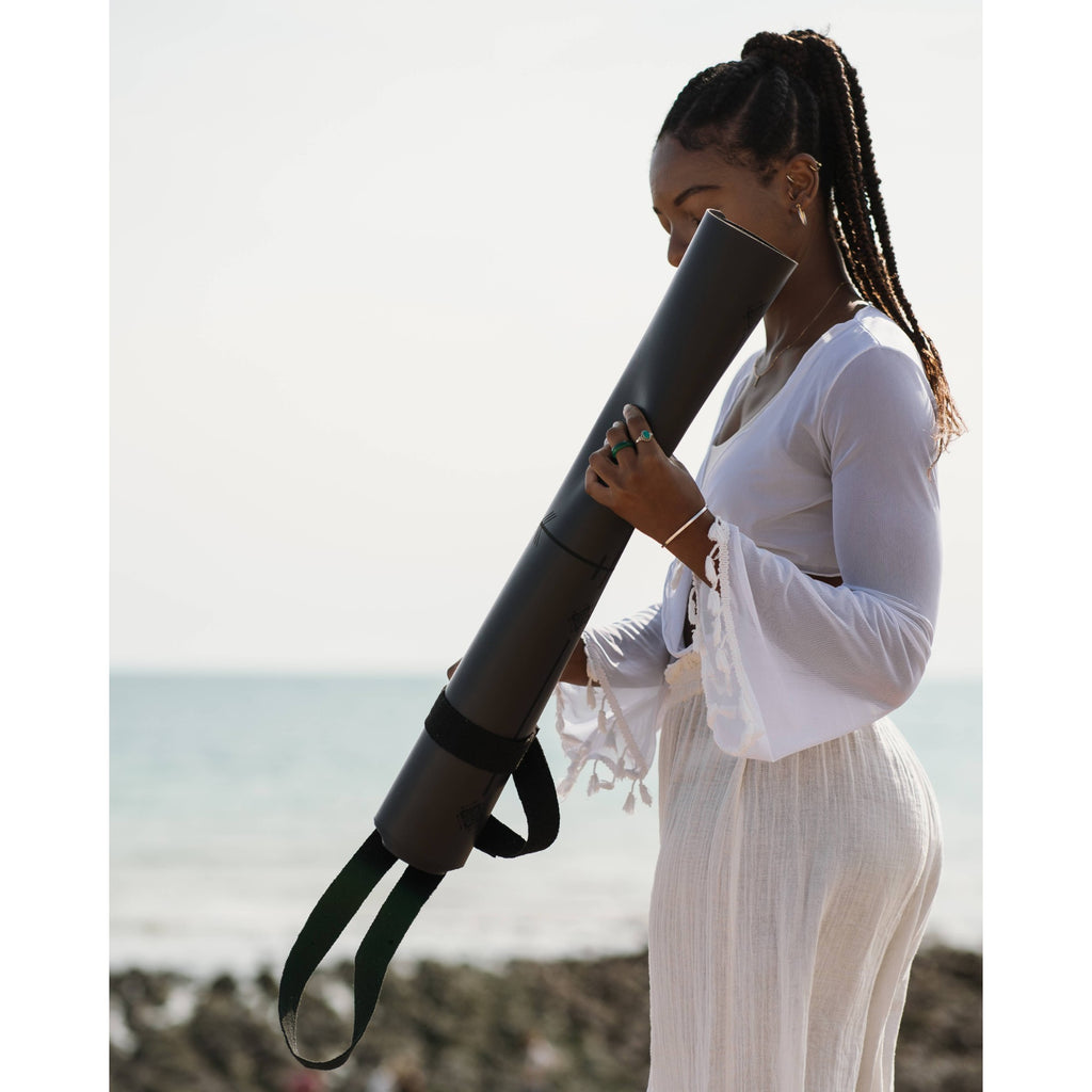 Lightweight Ultra Grip Travel Yoga Mat - Warrior Black