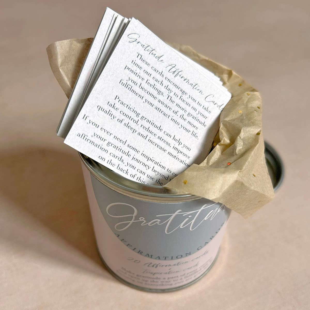 Gratitude Affirmation Cards Tin
