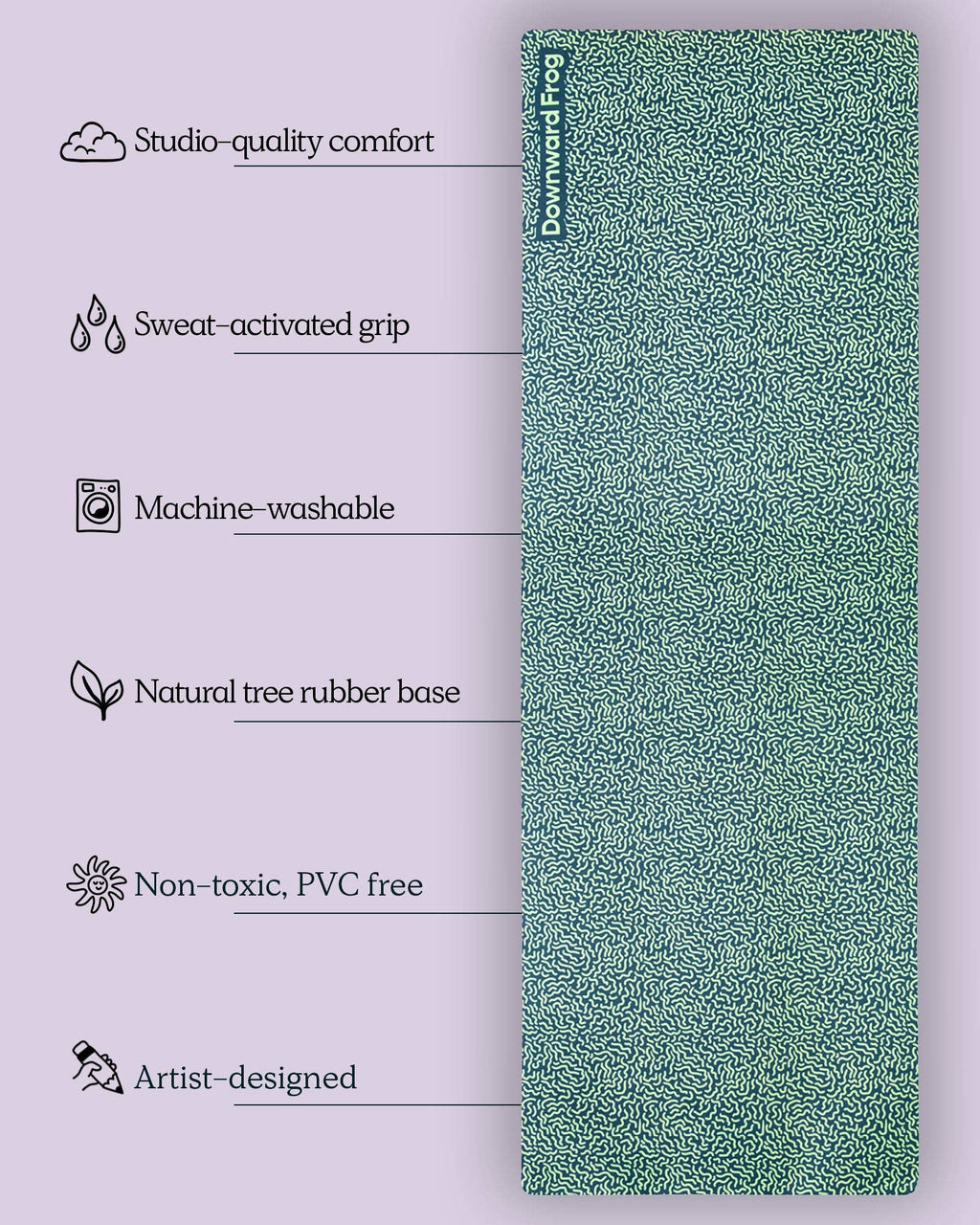 Whirly Patterned Yoga Mat - 4mm