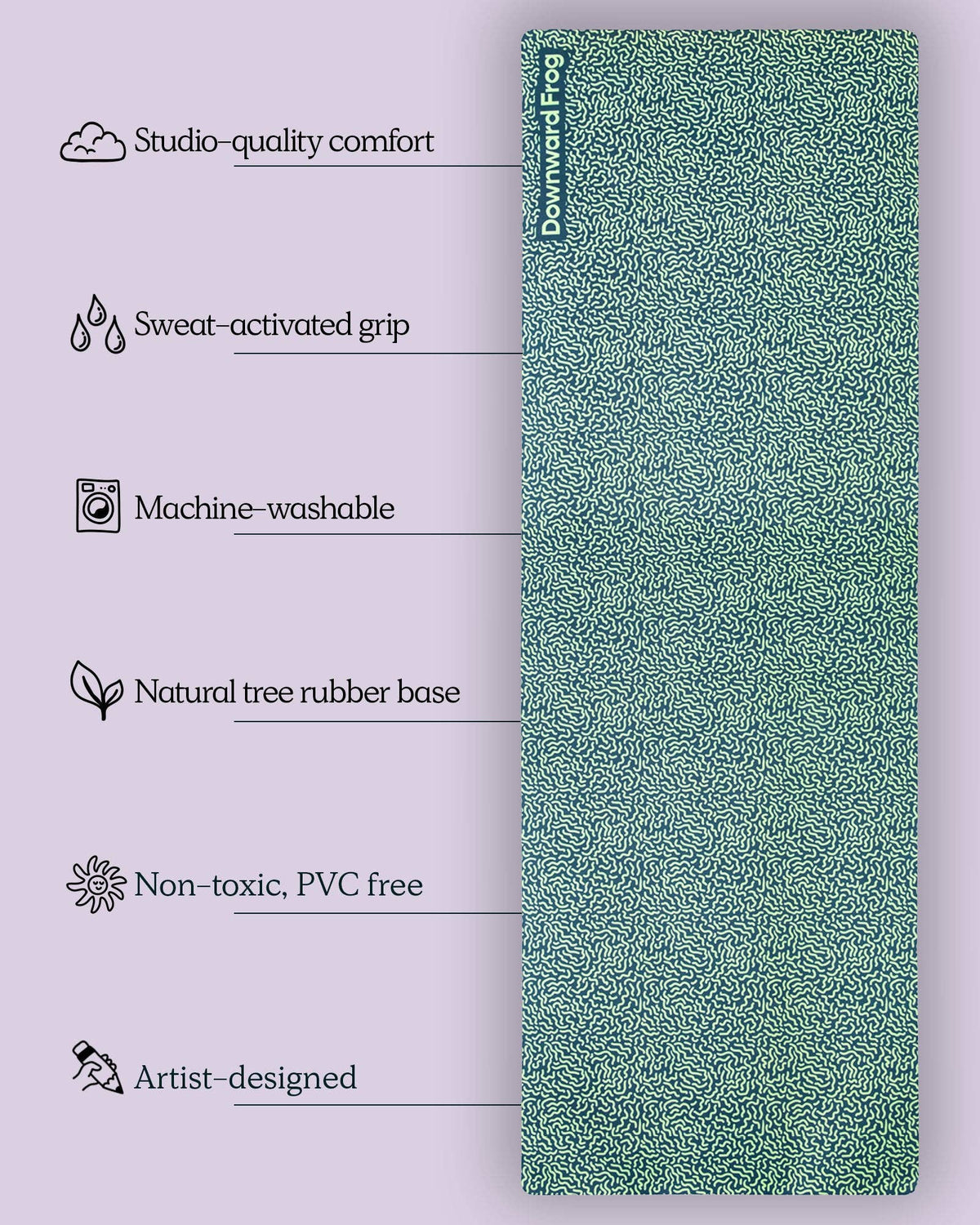 Whirly Patterned Yoga Mat - 4mm