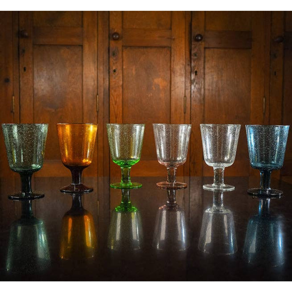 Handmade Wine Glass - Old Rose