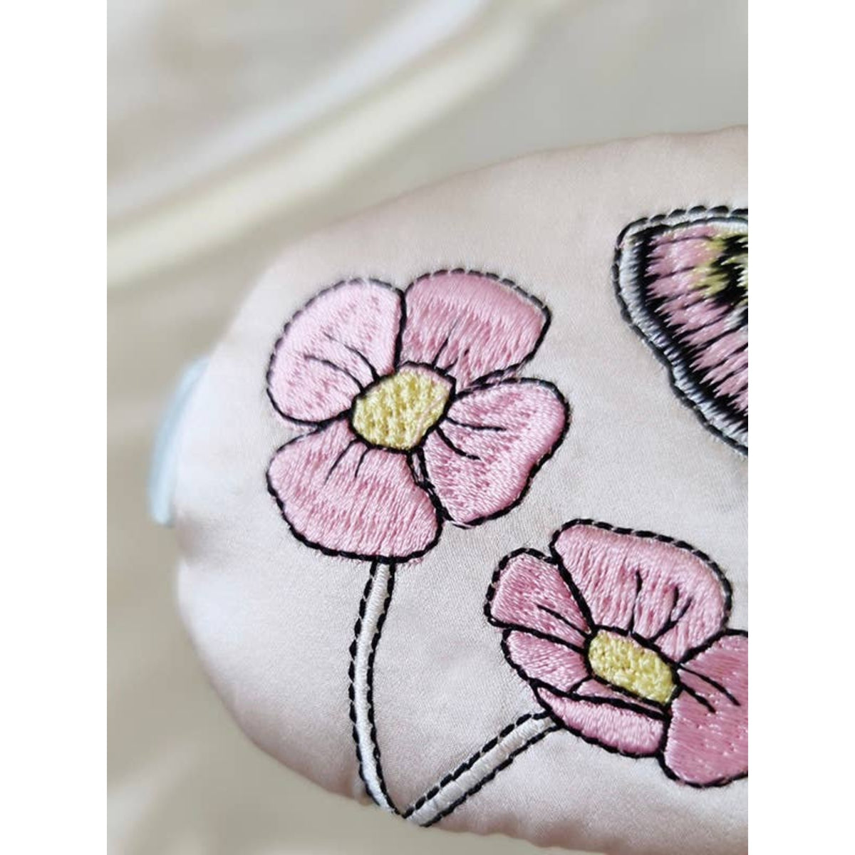 Luxury Embroidered Silk Eye Mask in Gift Box