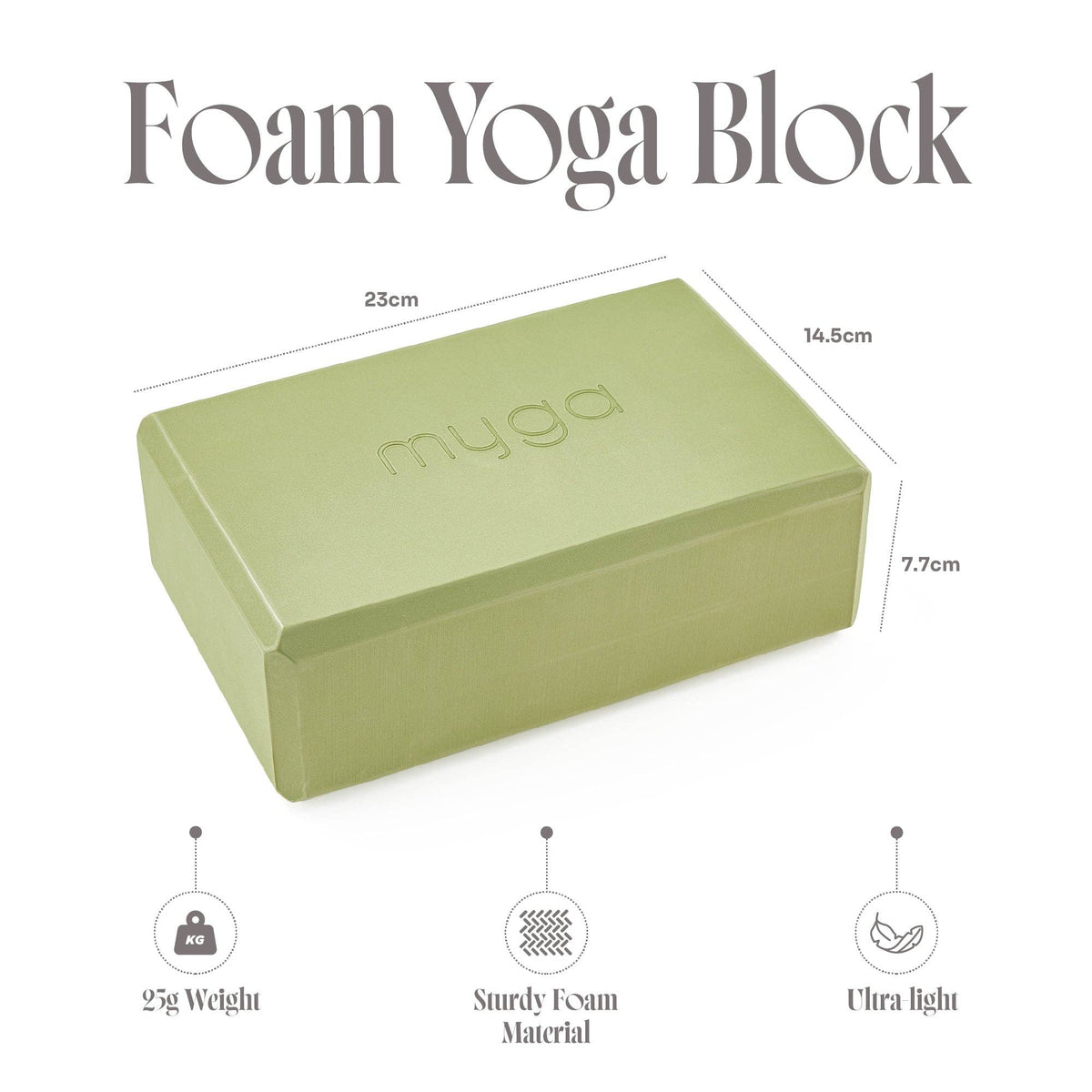 Myga Foam Yoga Block - Neutrals