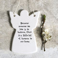 East of India Porcelain Angel Christmas Decoration - Someone we love