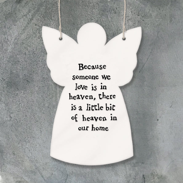 East of India Porcelain Angel Christmas Decoration - Someone we love