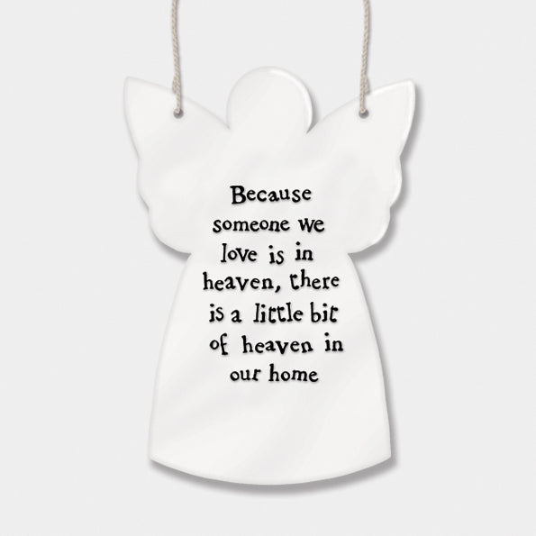 East of India Porcelain Angel Christmas Decoration - Someone we love