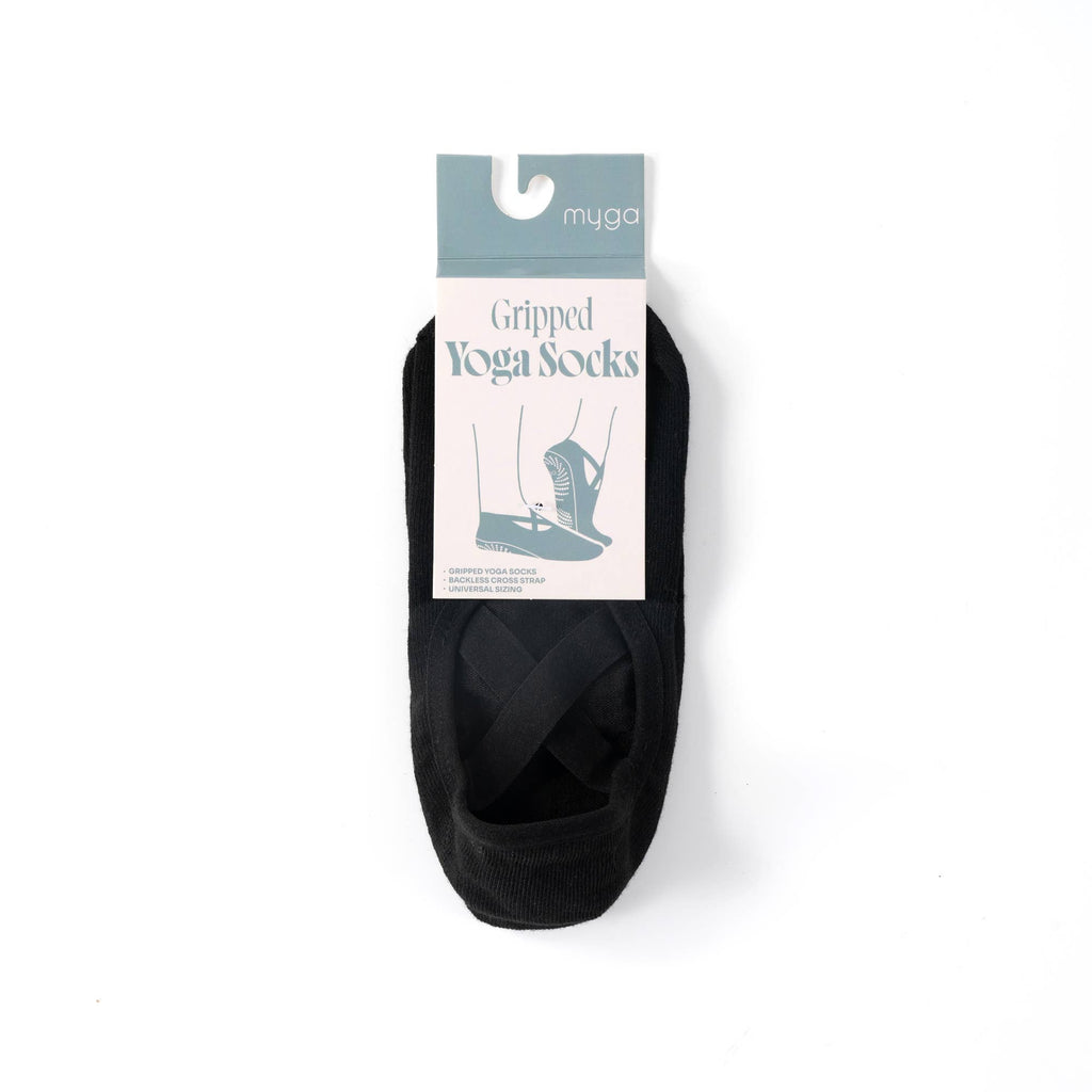 Myga Backless Cross-Strap Grip Yoga Socks