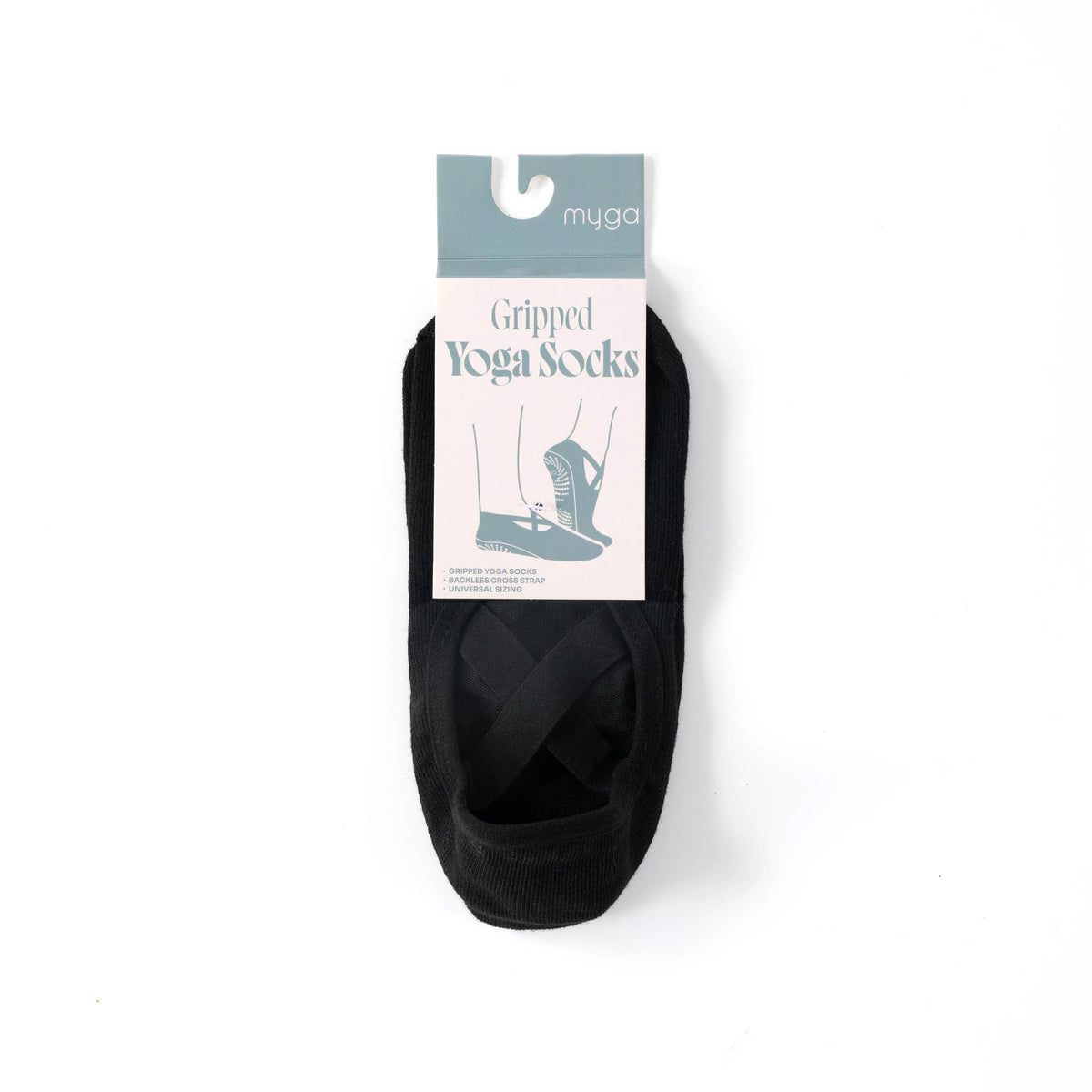 Myga Backless Cross-Strap Grip Yoga Socks