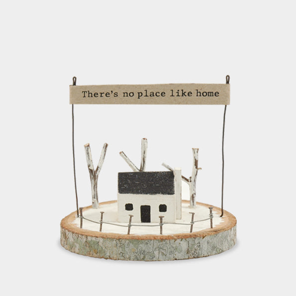 East of India Wooden Winter Wonderland Scene - No place like home