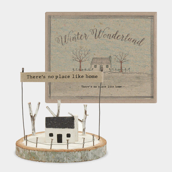 East of India Wooden Winter Wonderland Scene - No place like home