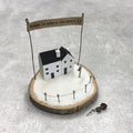 East of India Wooden Winter Wonderland Scene - Home is where heart is
