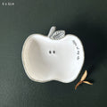 East of India Porcelain Apple Dish