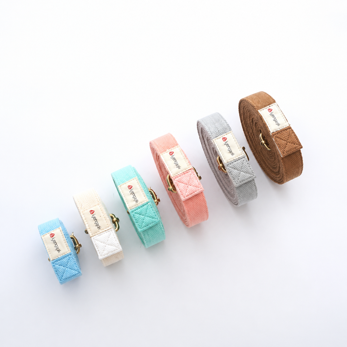 Cotton Yoga Strap with Double Metal Buckle