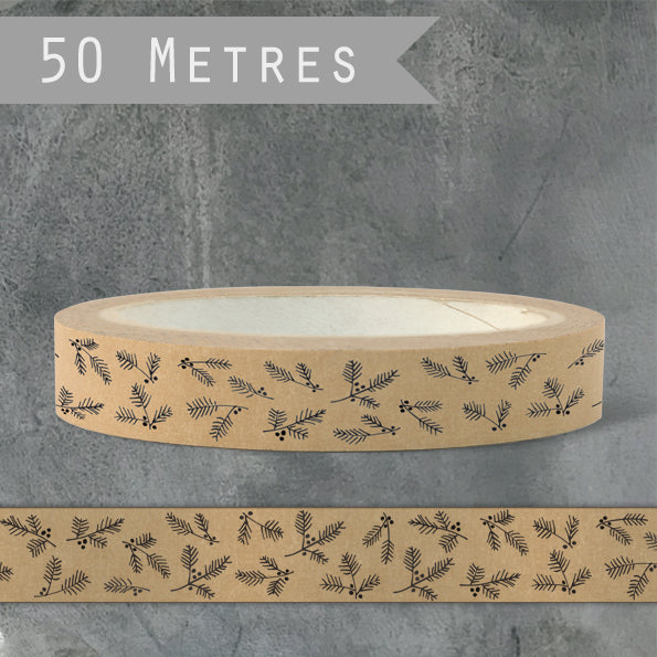 East of India Brown Paper Tape - Berries