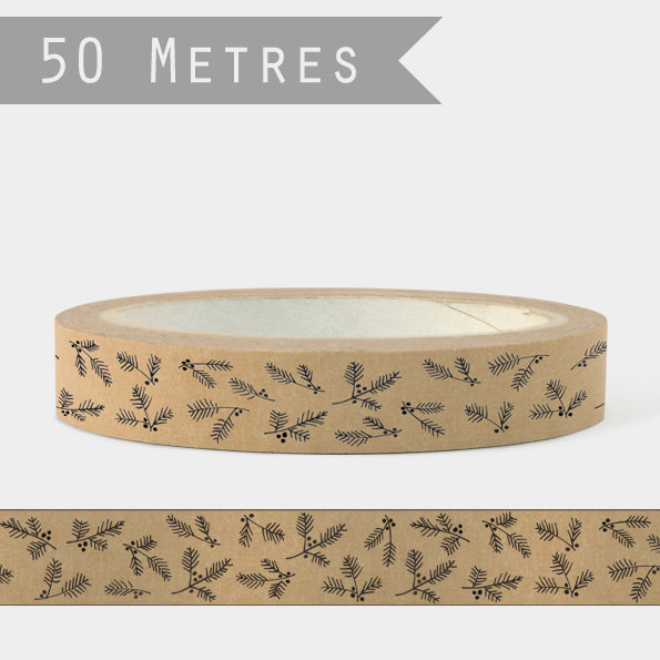 East of India Brown Paper Tape - Berries
