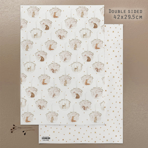 East of India Small Wrapping Paper Sheet - Tiny worlds
