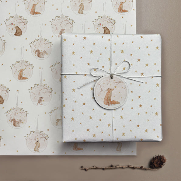 East of India Small Wrapping Paper Sheet - Tiny worlds
