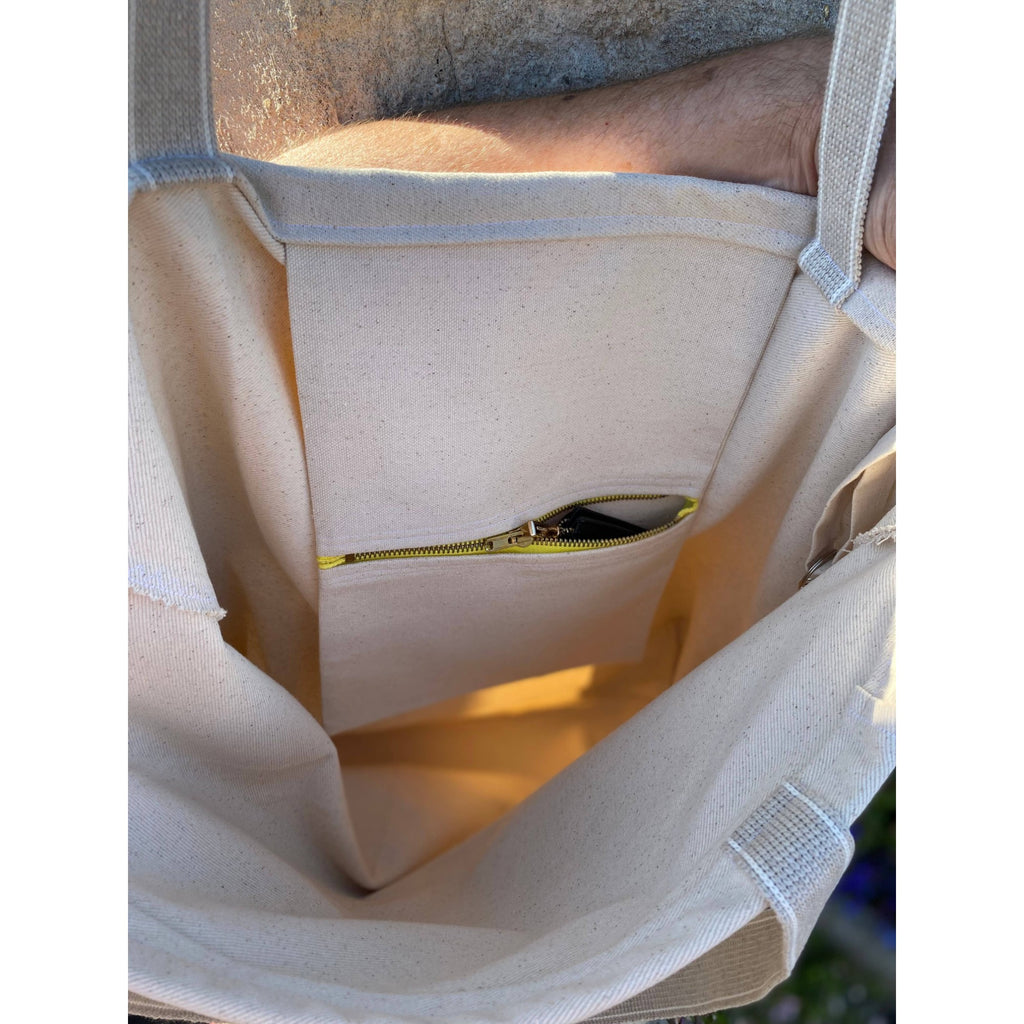 Handmade Organic Cotton Yoga Bag - Cream