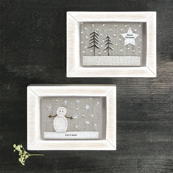 East of India Embroidered Picture - Merry Christmas