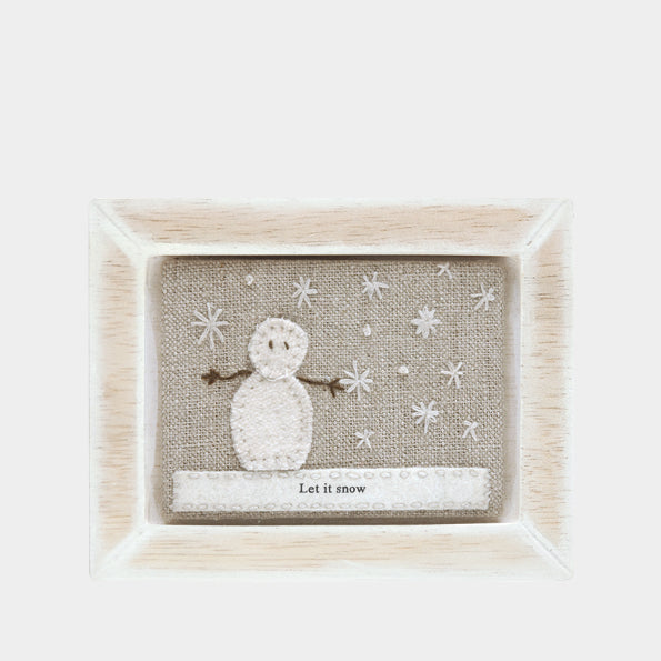 East of India Embroidered Picture - Let it snow