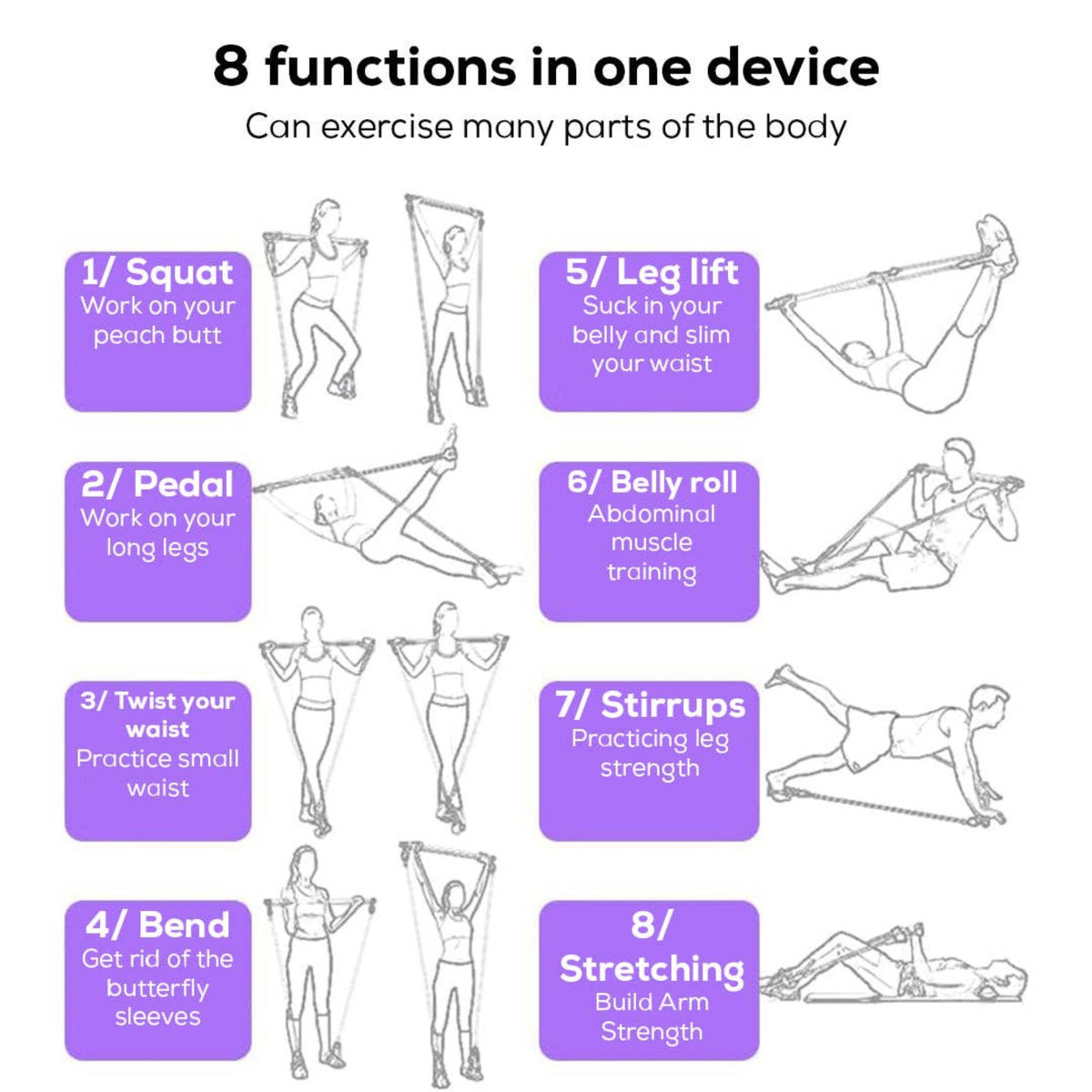 Portable Pilates Resistance Bar