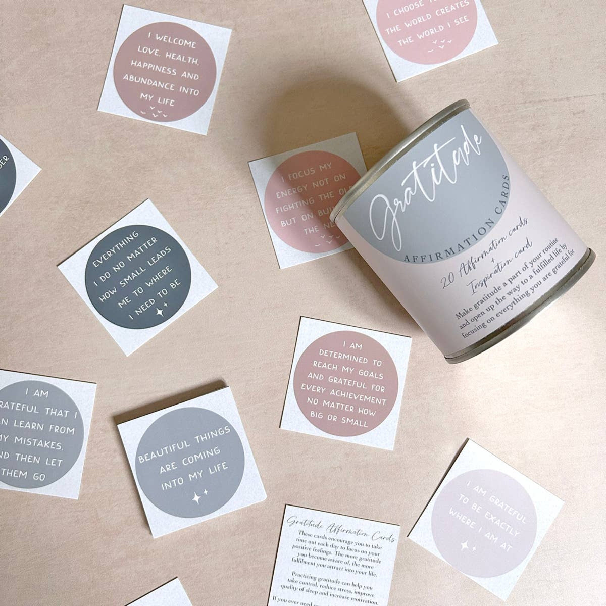 Gratitude Affirmation Cards Tin