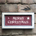 East of India Long Grey Box Frame - Merry Christmas