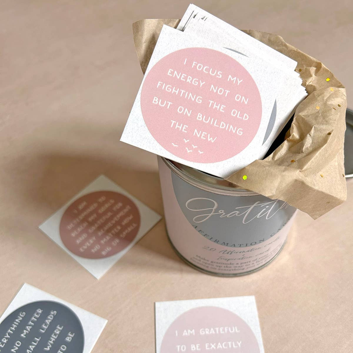 Gratitude Affirmation Cards Tin