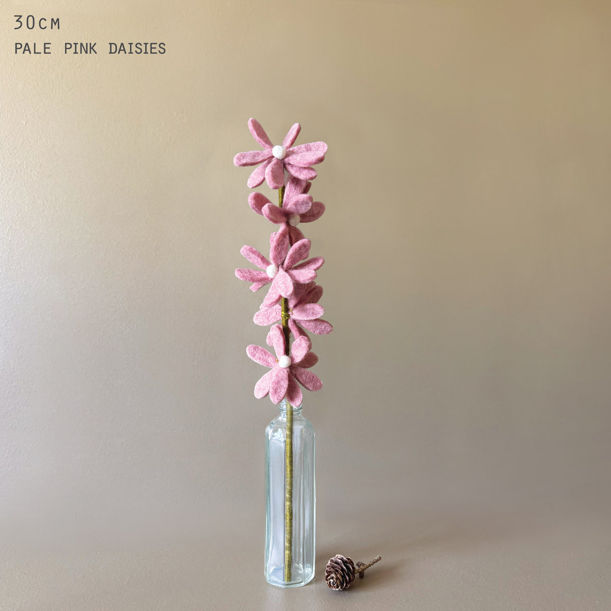 East of India Felt Daisy Branch - Pink