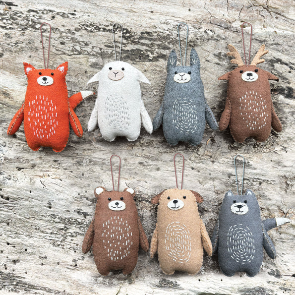 East of India Hanging Felt Woodland Animal - Reindeer
