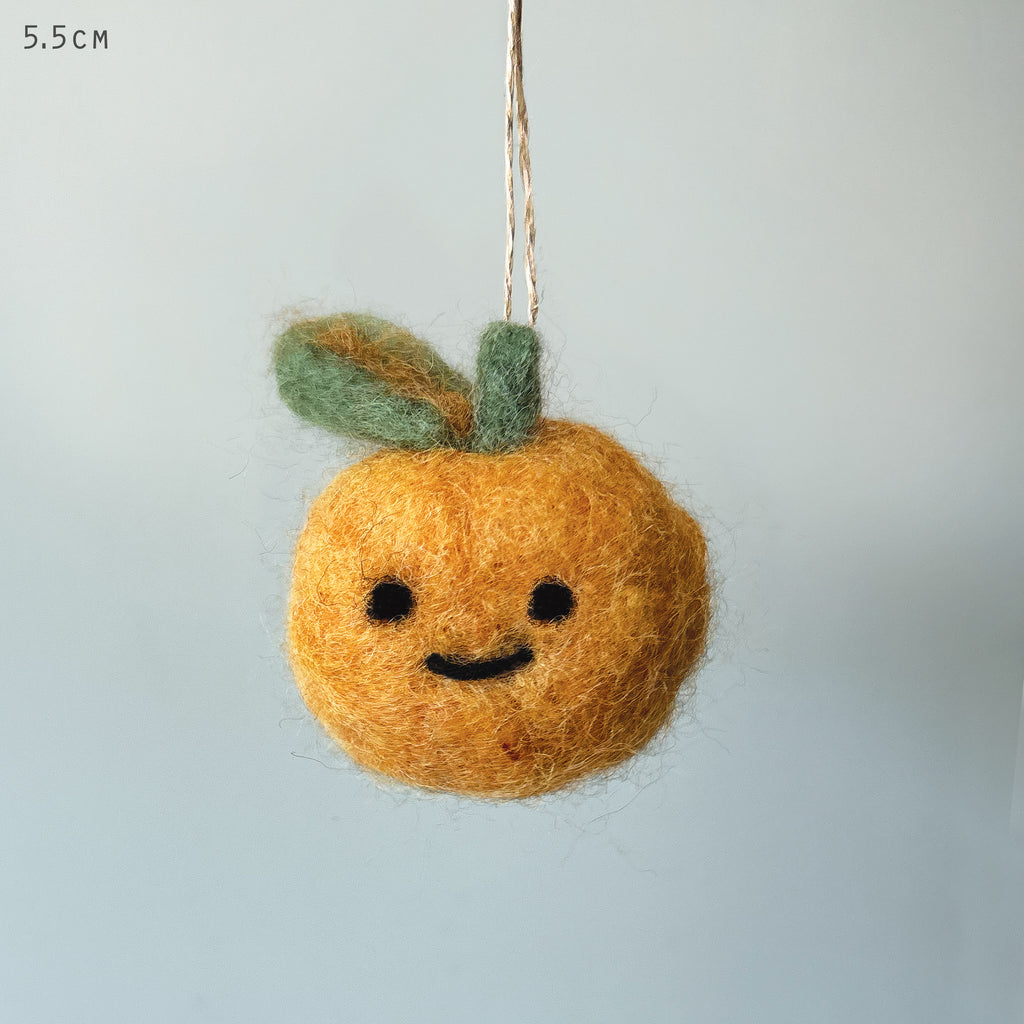 East of India Needle Felted Hanging Orange