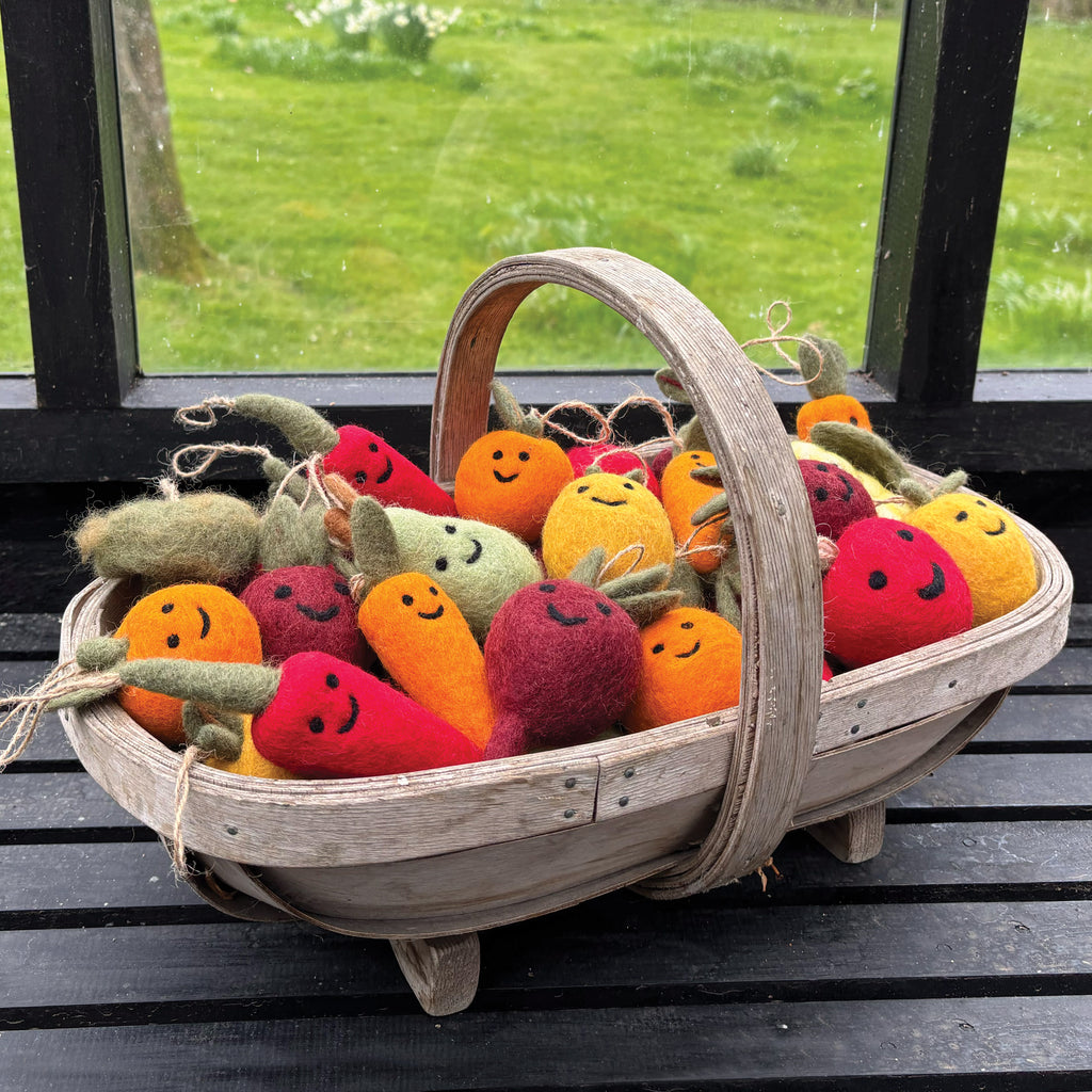 East of India Needle Felted Hanging Orange