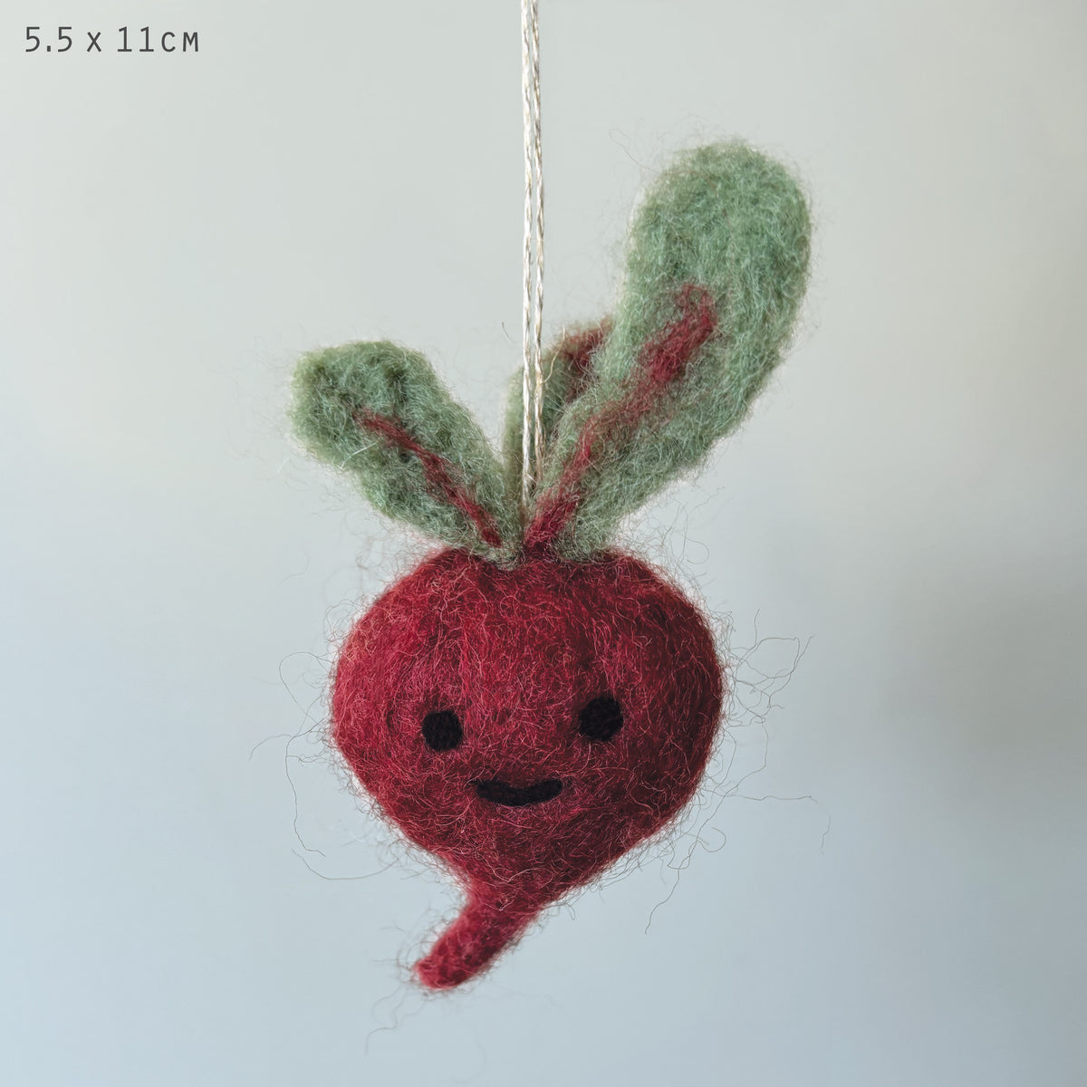East of India Needle Felted Hanging Beetroot