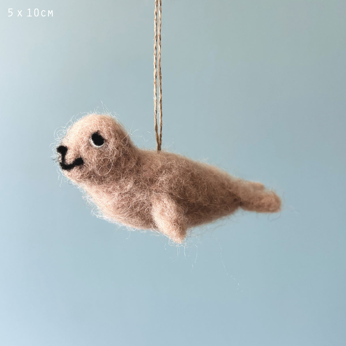 East of India Needle Felted Hanging Seal