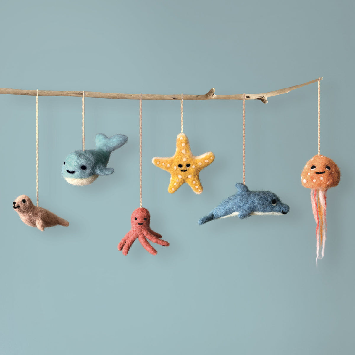East of India Needle Felted Hanging Seal