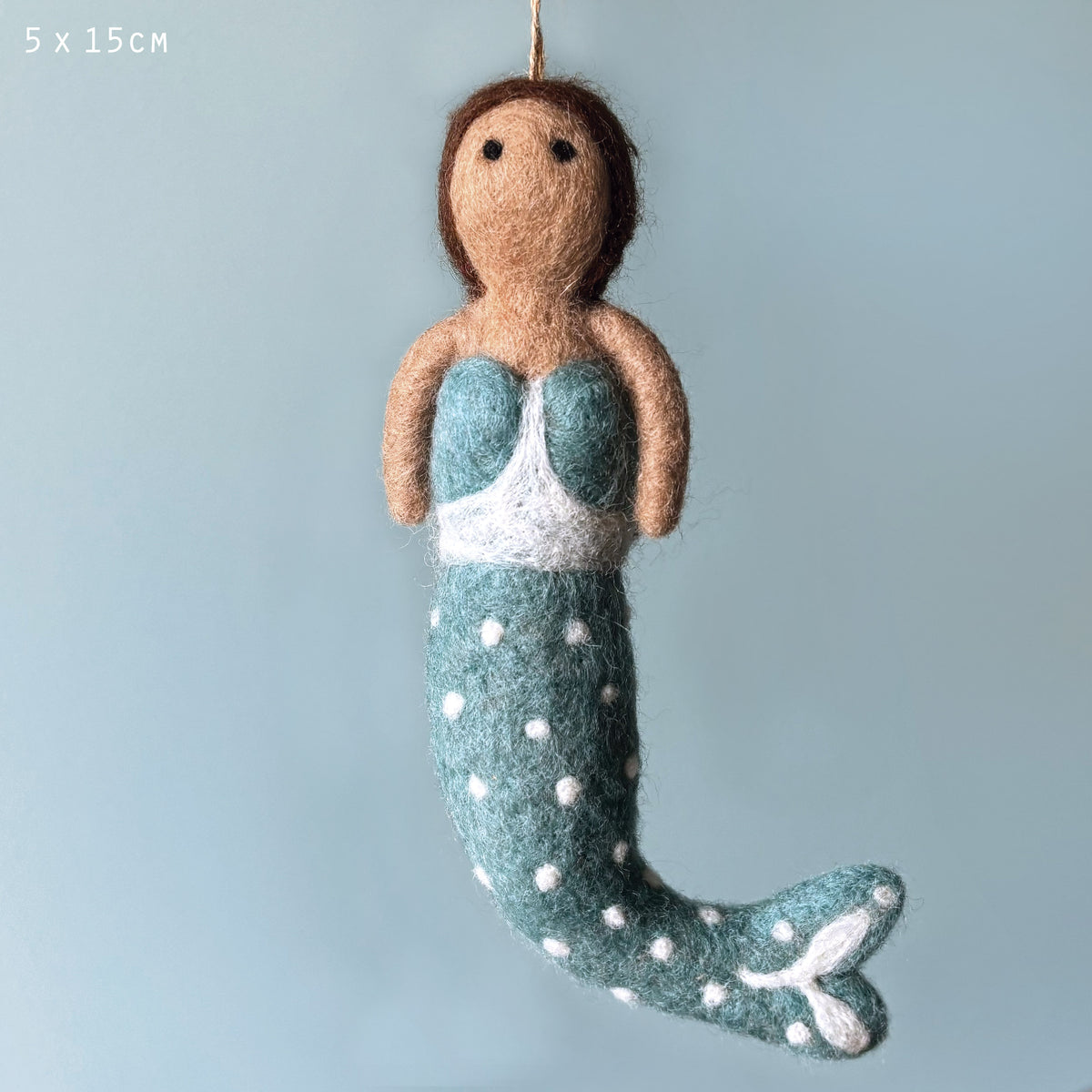 East of India Needle Felted Hanging Mermaid