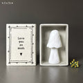 East of India Porcelain Matchbox Mushroom - Mushroom love you
