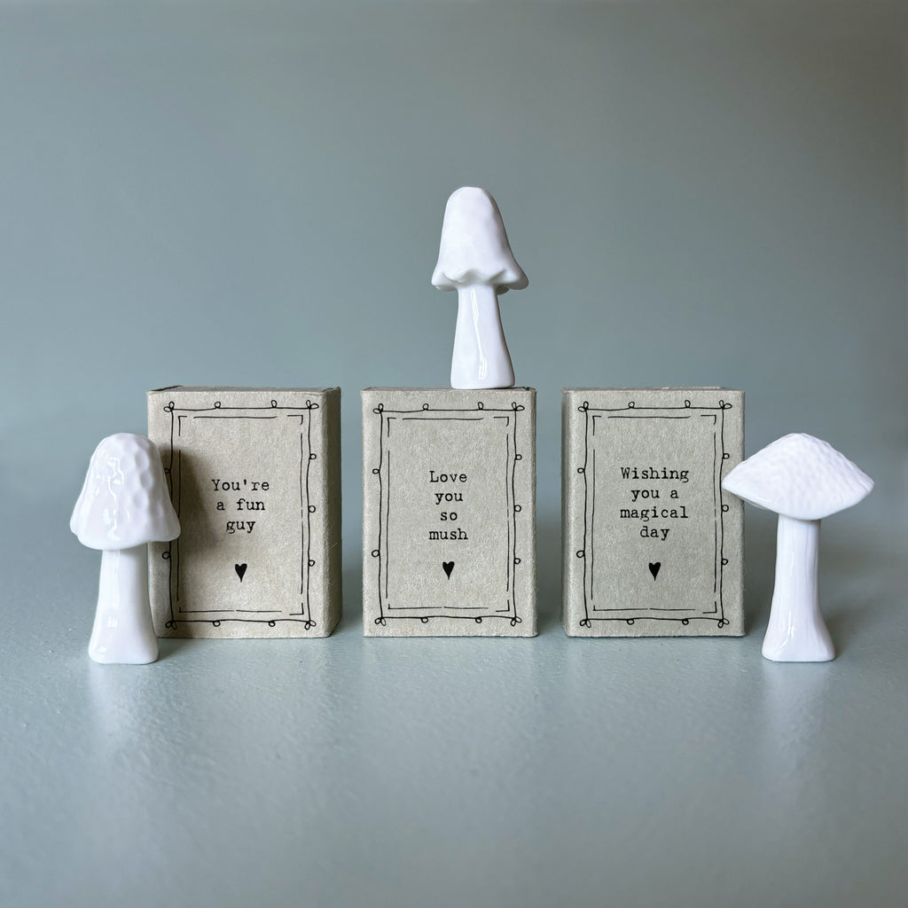 East of India Porcelain Matchbox Mushroom - Mushroom magical day