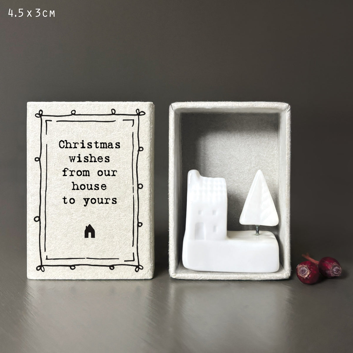 East of India Porcelain Matchbox - From our house to yours