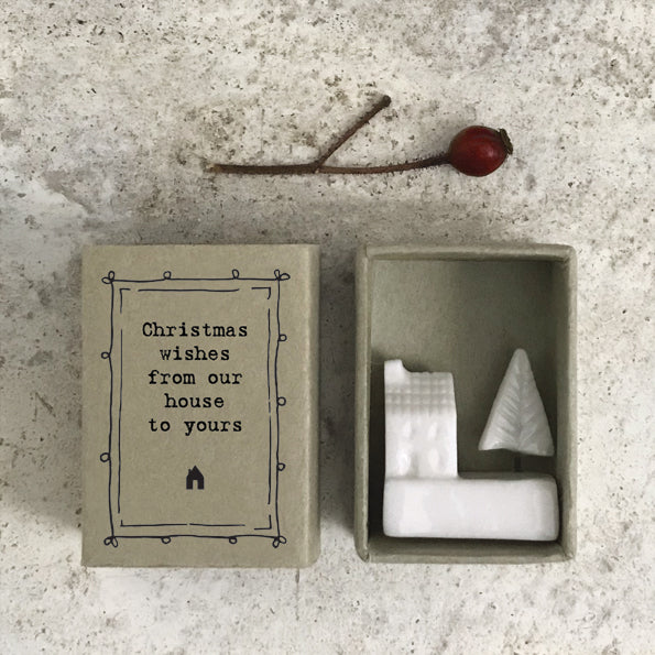 East of India Porcelain Matchbox - From our house to yours